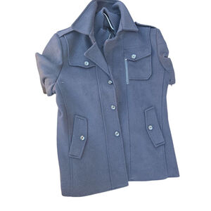 Men's APTRO Navy Black Pea Coat XL #171